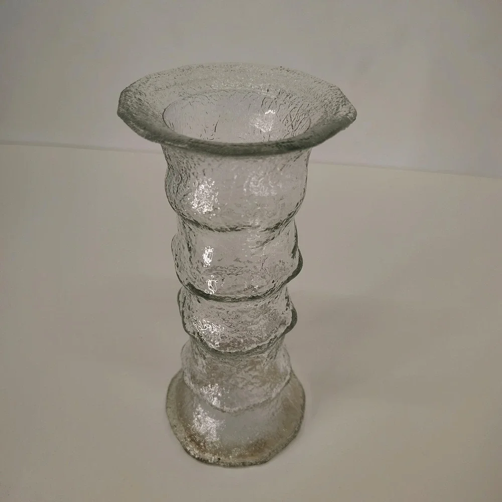 Textured Glass Vase Bud Vase Clear Glass‎ 7